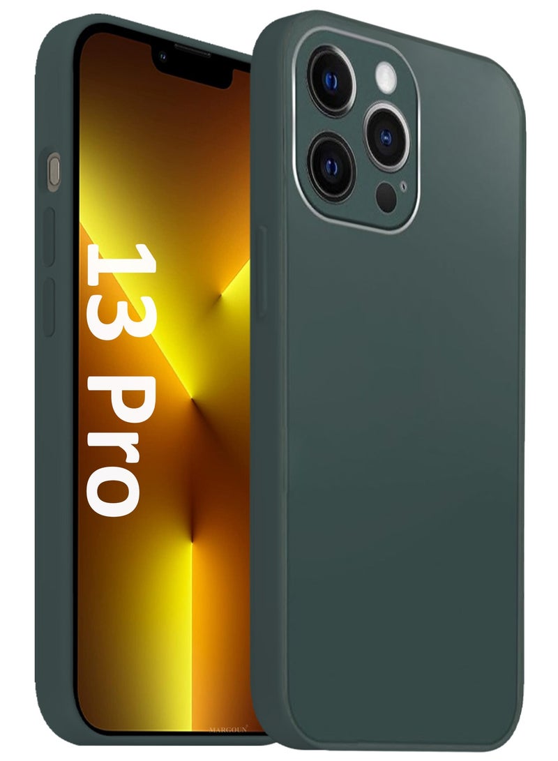 CATANES HiCool Glossy Hard TPU Case for iPhone 13 Pro - Full Coverage , Anti Finger Print , Anti Yellowing , Shockproof Slim Fit Design- Green - Image 1